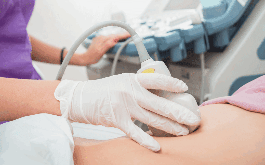 woman and nurse in ultrasound