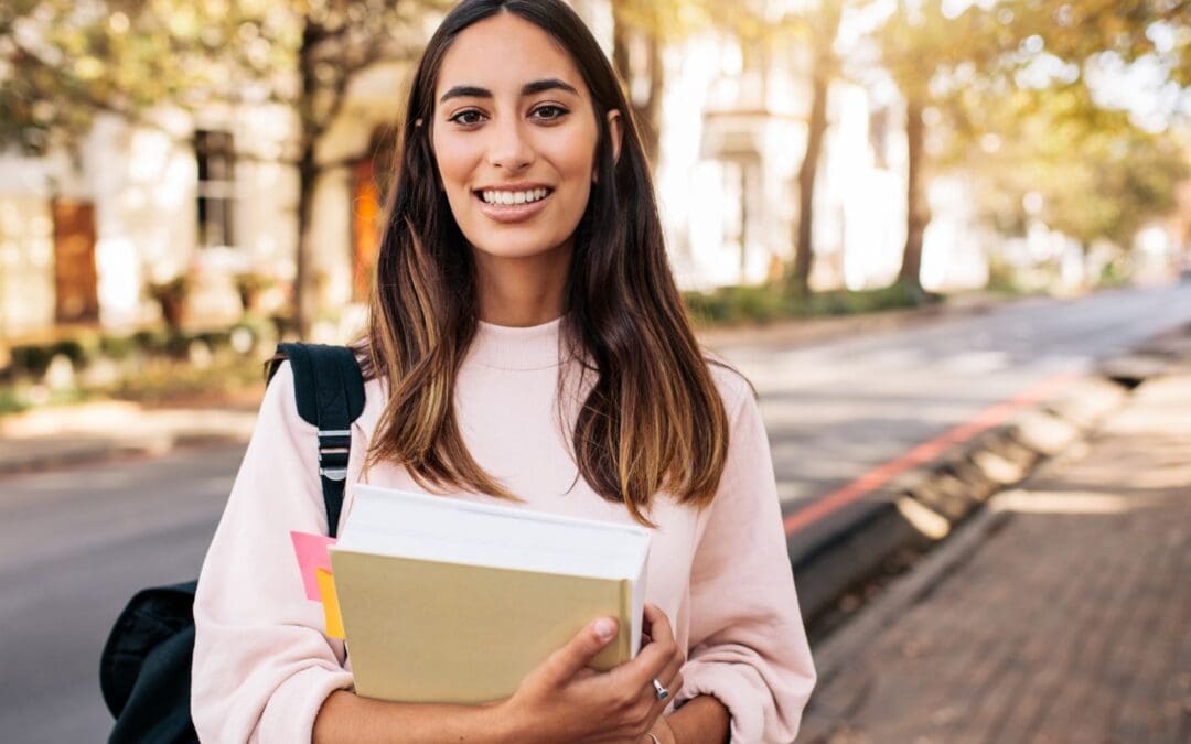 female college student smiling